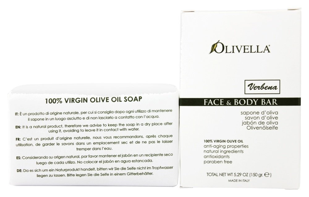 Natural Verbena Bar Soap for Men & Women - Moisturizing Hand & Body Cleanser with Essential Oils | Perfect for Shower, Bath & Travel