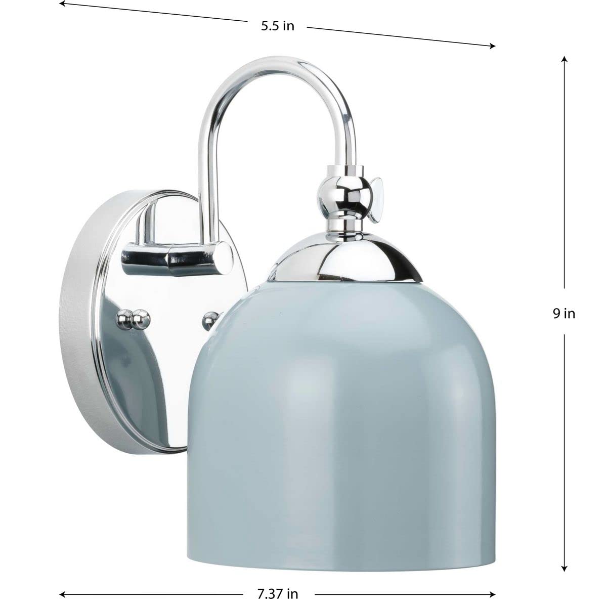 Progress Lighting P300381-015 Dalton Bathroom Vanity Light Fixture in Chrome Finish - Perfect for Modern Bathrooms, Powder Rooms & Dressing Areas