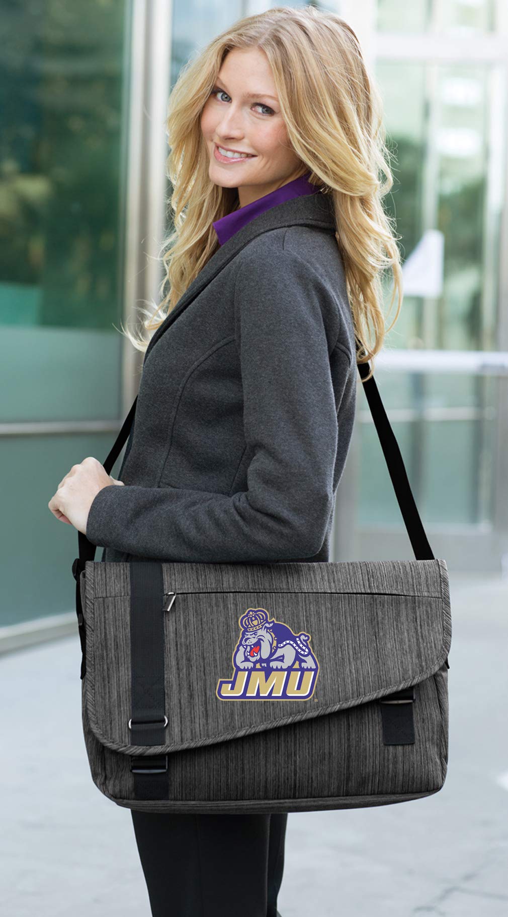 Premium James Madison University Laptop Messenger Bag - Durable JMU College Bookbag for Students & Alumni (Perfect for Campus, Work & Travel)