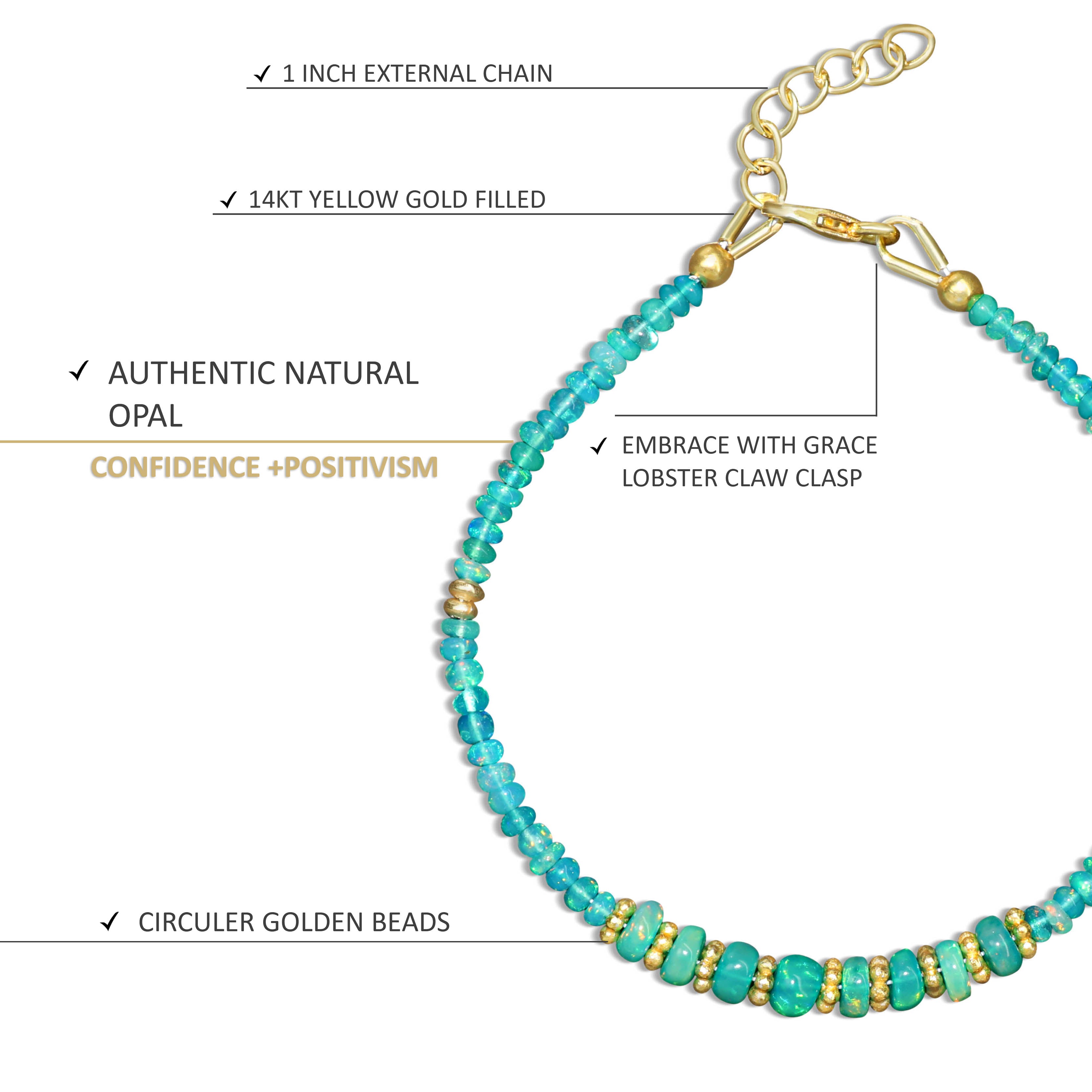 Grace in Green & Paraiba Opal Beaded Bracelet | Adjustable 6-8 Inch | Boho Chic Jewelry for Women, Gift for Her, Wedding & Party Accessories