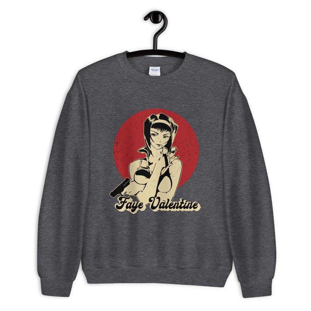 Cowboy Bebop Retro Sweatshirt - Faye Valentine Blood Moon Design for Anime Fans