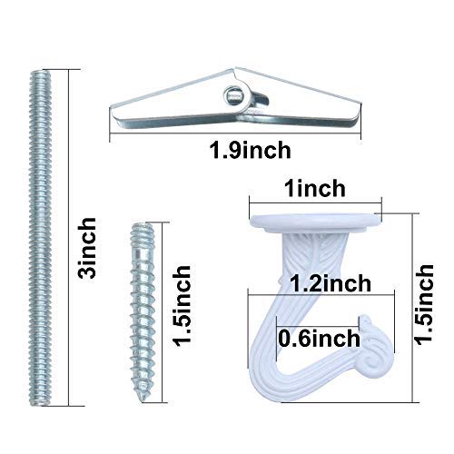10 Pack Heavy Duty White Metal Ceiling Hooks - Sturdy Hanging Hooks for Plants, Baskets, Canopies & Home Decor - Perfect for Indoor & Outdoor Use in Living Rooms, Gardens & Balconies
