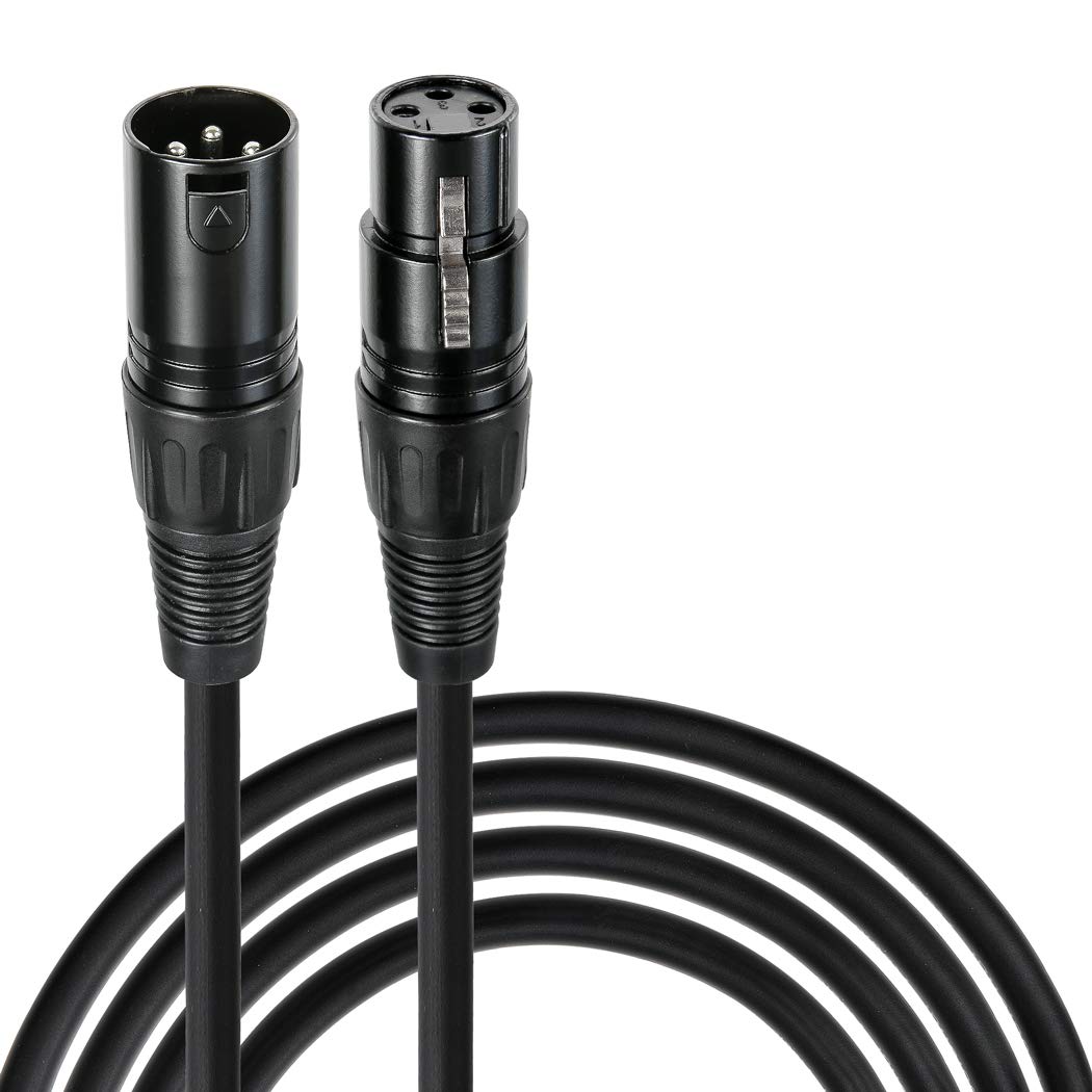 Premium XLR Microphone Cable 15 ft - Male to Female 24AWG Pure Copper Wire, Durable & Flexible for Studio, Live Performances & Podcasting - Sound Harbor