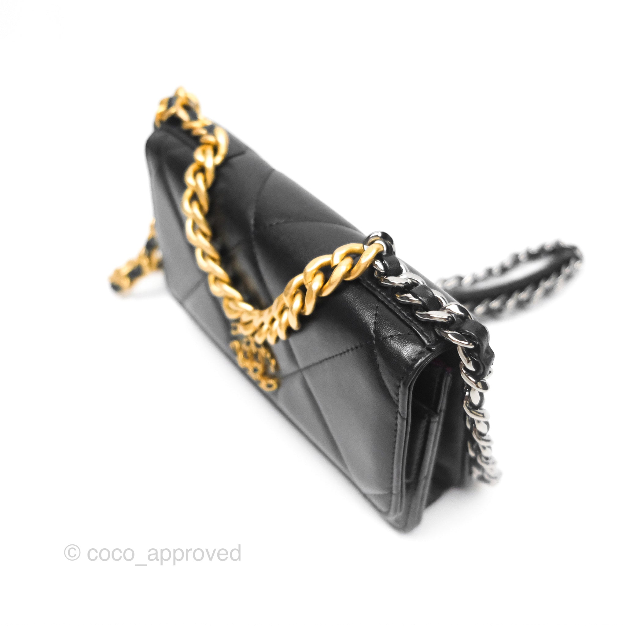 Chanel 19 Wallet on Chain WOC Black Mixed Hardware Crossbody Bag - Luxury Designer Handbag for Women, Perfect for Evening Parties & Daily Use