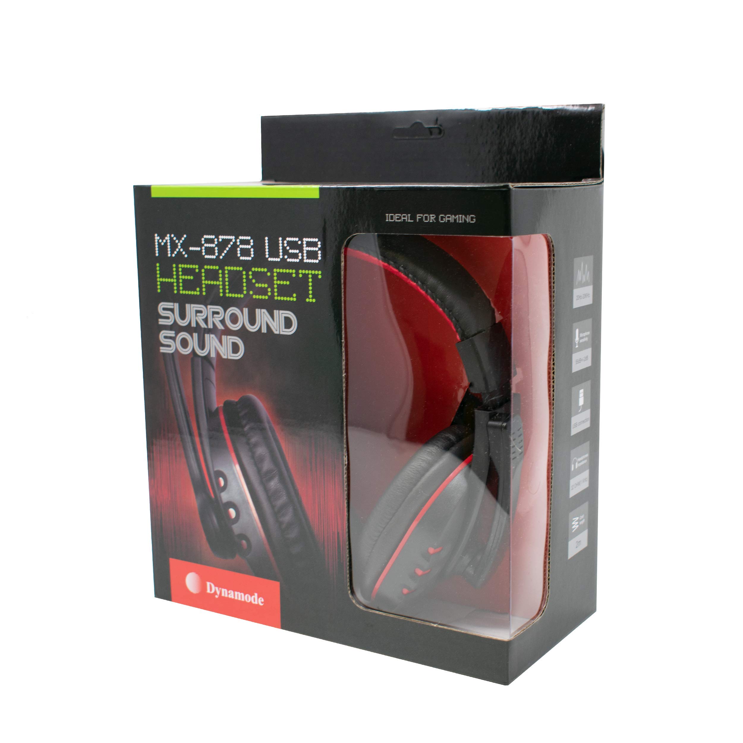 Dynamode MX-878 USB Stereo Headset with Noise-Canceling Microphone & Inline Volume Control - Compatible with PC, Laptop, Skype, Zoom - Perfect for Online Meetings, Gaming & Remote Work