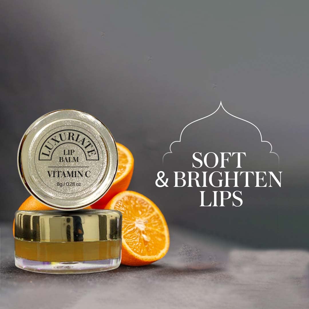 Organic Vitamin C Lip Balm for Dry & Chapped Lips - Paraben & Sulfate Free, Hydrating Lip Gloss for Men & Women (8g) - Perfect for Daily Moisture & Winter Lip Care