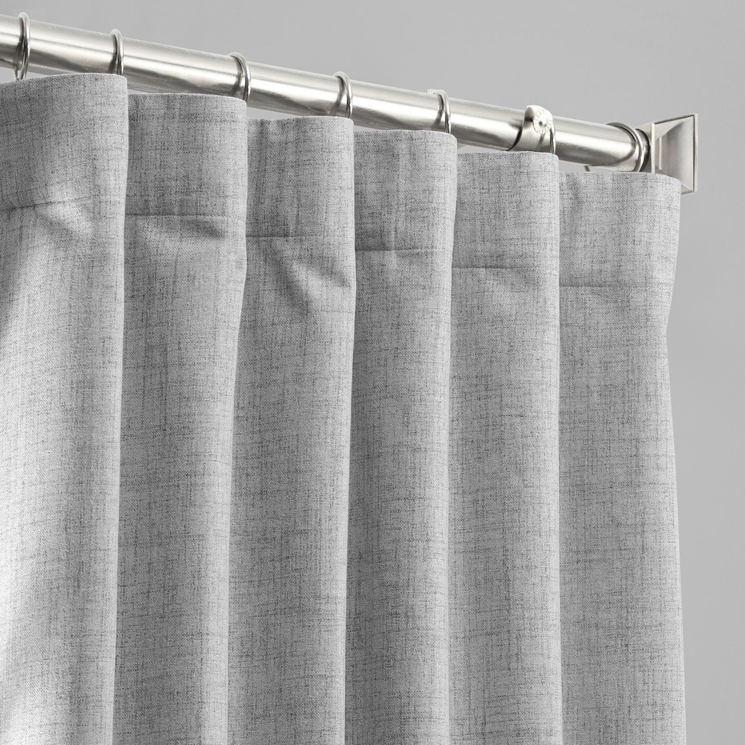 Millennial Grey Thermal Insulated Blackout Curtains - Noise Reducing & Energy Saving Linen Weave Drapes for Bedroom, Living Room & Home Theater