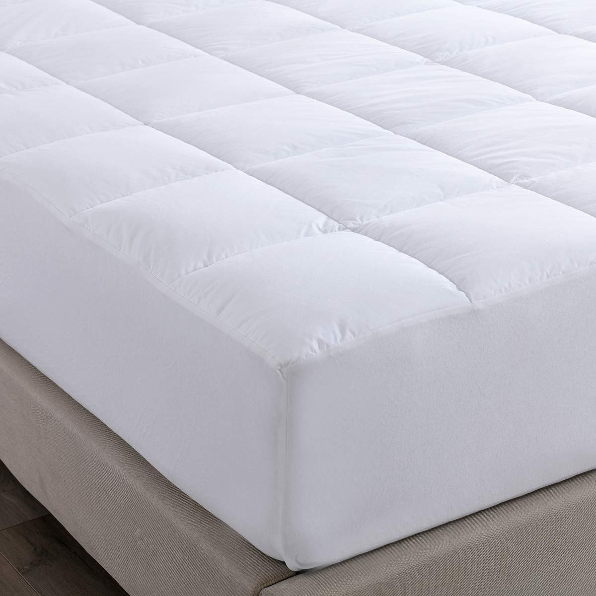 100% Cotton Soft Mattress Pad with Eco-Friendly BioFill - Natural Corn Fiber & Recycled Polyester - Twin XL Size White - Perfect for Guest Beds, Dorm Rooms & Eco-Conscious Homes