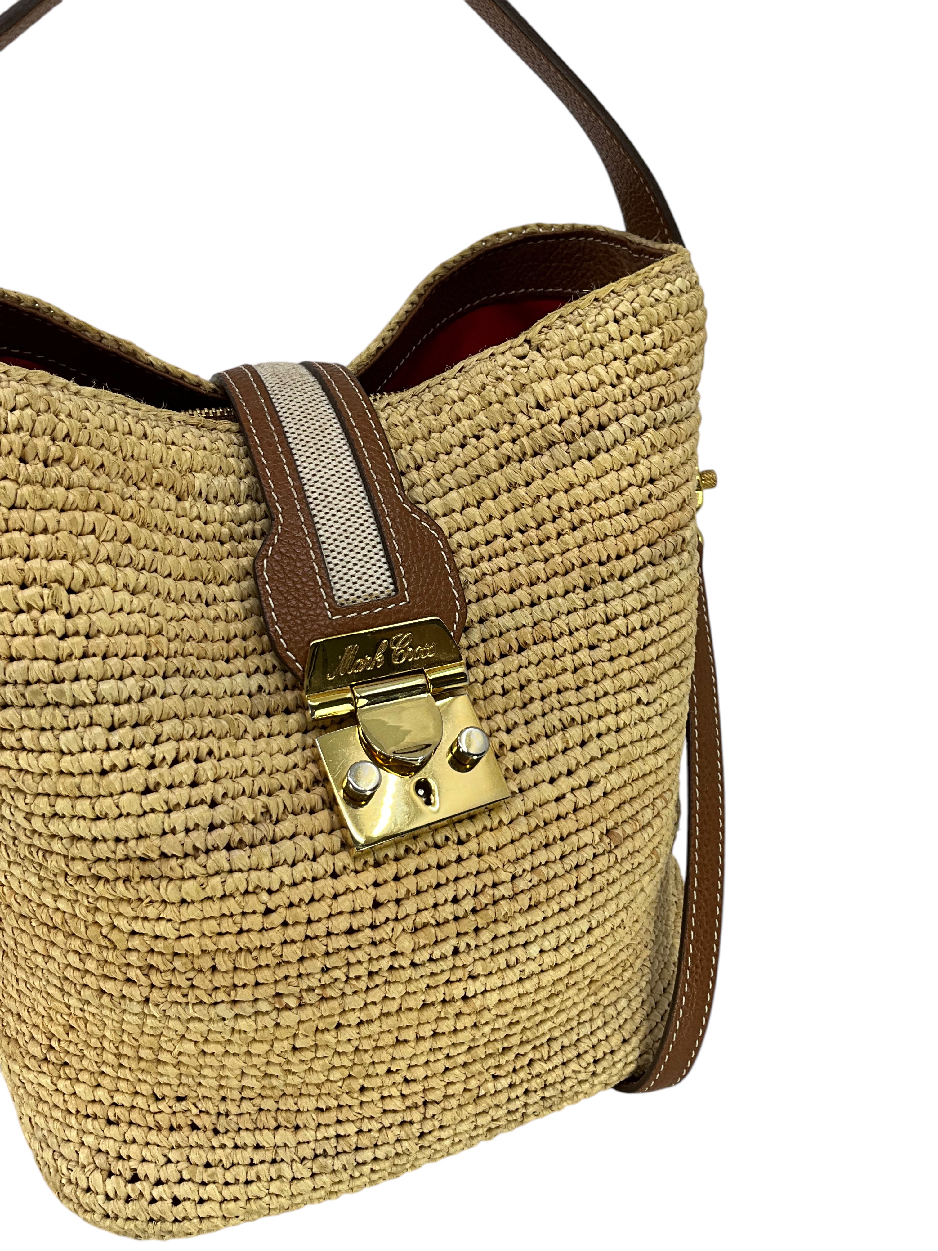 MARK CROSS Murphy Raffia Bag - Stylish Woven Straw Handbag for Women | Perfect for Summer, Beach, Travel & Everyday Use