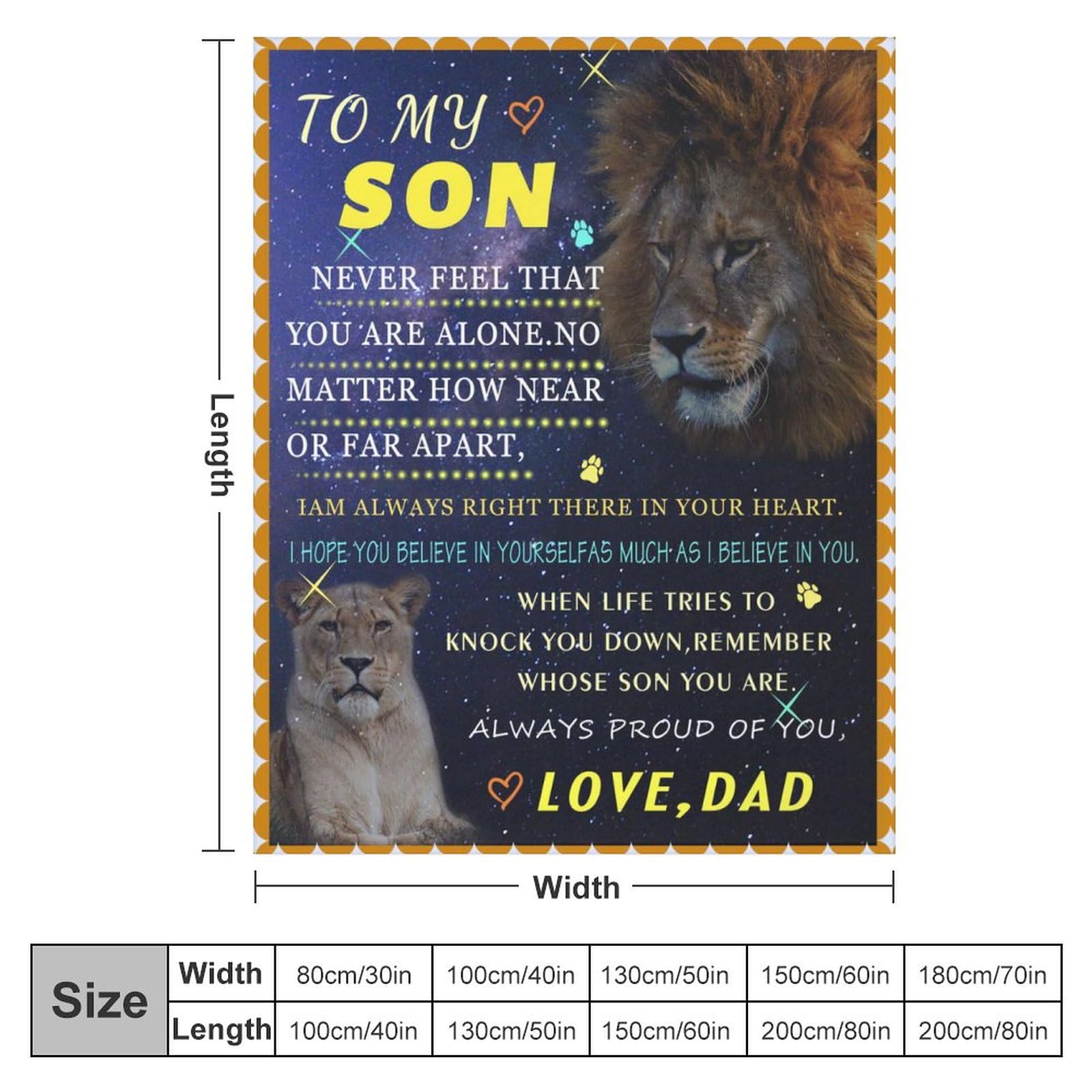 Ultra-Soft Flannel Throw Blanket for Son - 80x60 Inch Plush Lightweight Cozy Gift from Dad & Mom | Perfect for Bed, Sofa, Living Room & Family Movie Nights
