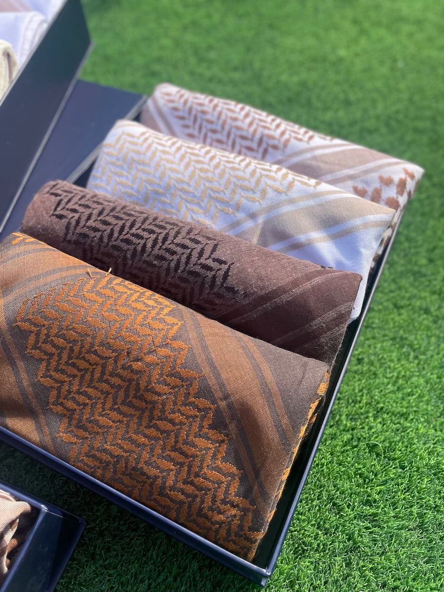 Exclusive Sahara Mirage Shemagh Keffiyeh Scarf Set - Limited Edition Arab Head Wrap for Men & Women - Perfect for Desert Travel, Outdoor Adventures & Fashion Accessories