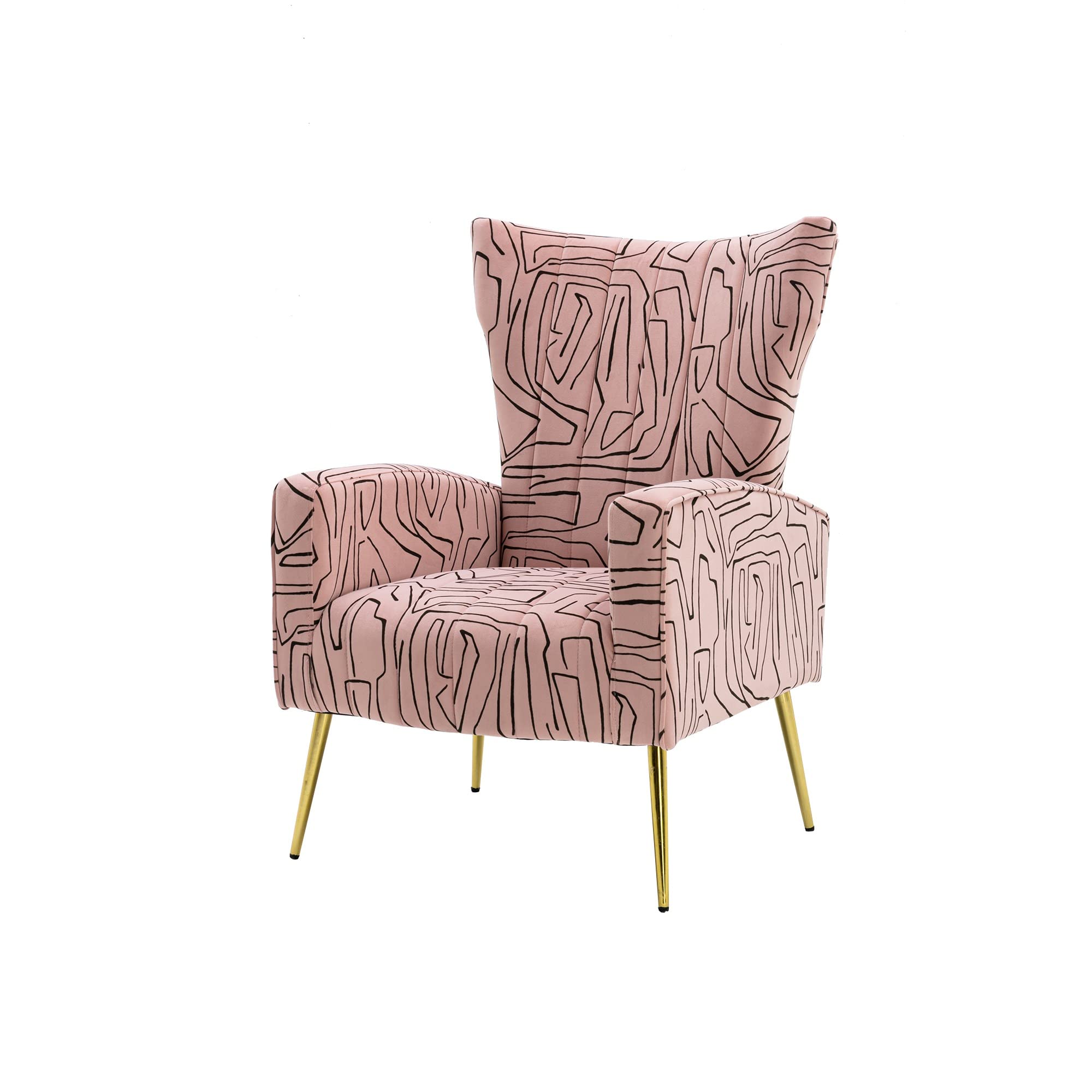 Modern Accent Chair with Rose Gold Legs - Stylish Leisure Single Seater for Living Room, Bedroom, or Office Decor