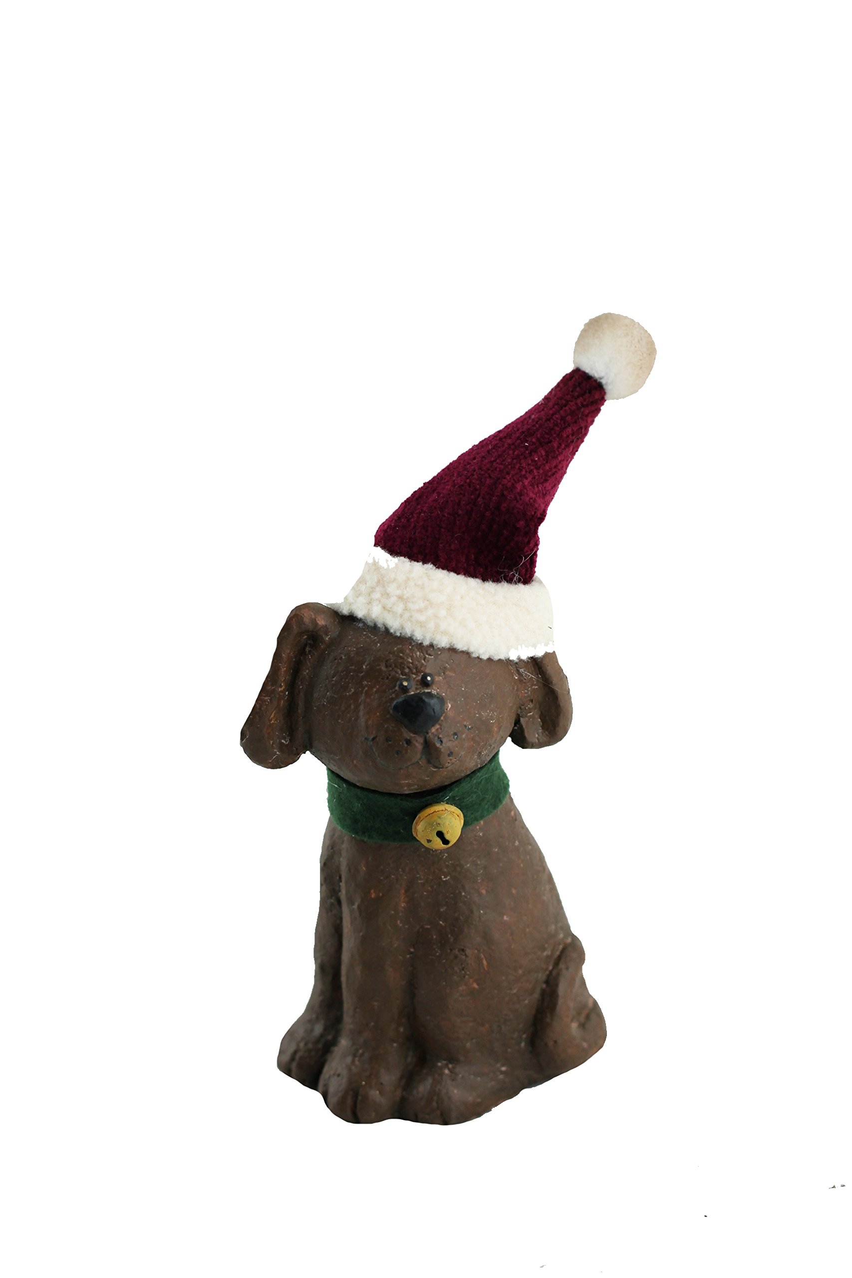 6-Inch Papier Mache Puppy with Hat Figurine - Handmade Home Decor, Gift for Dog Lovers - Perfect for Shelf Display, Nursery Decor & Collectible Showcase