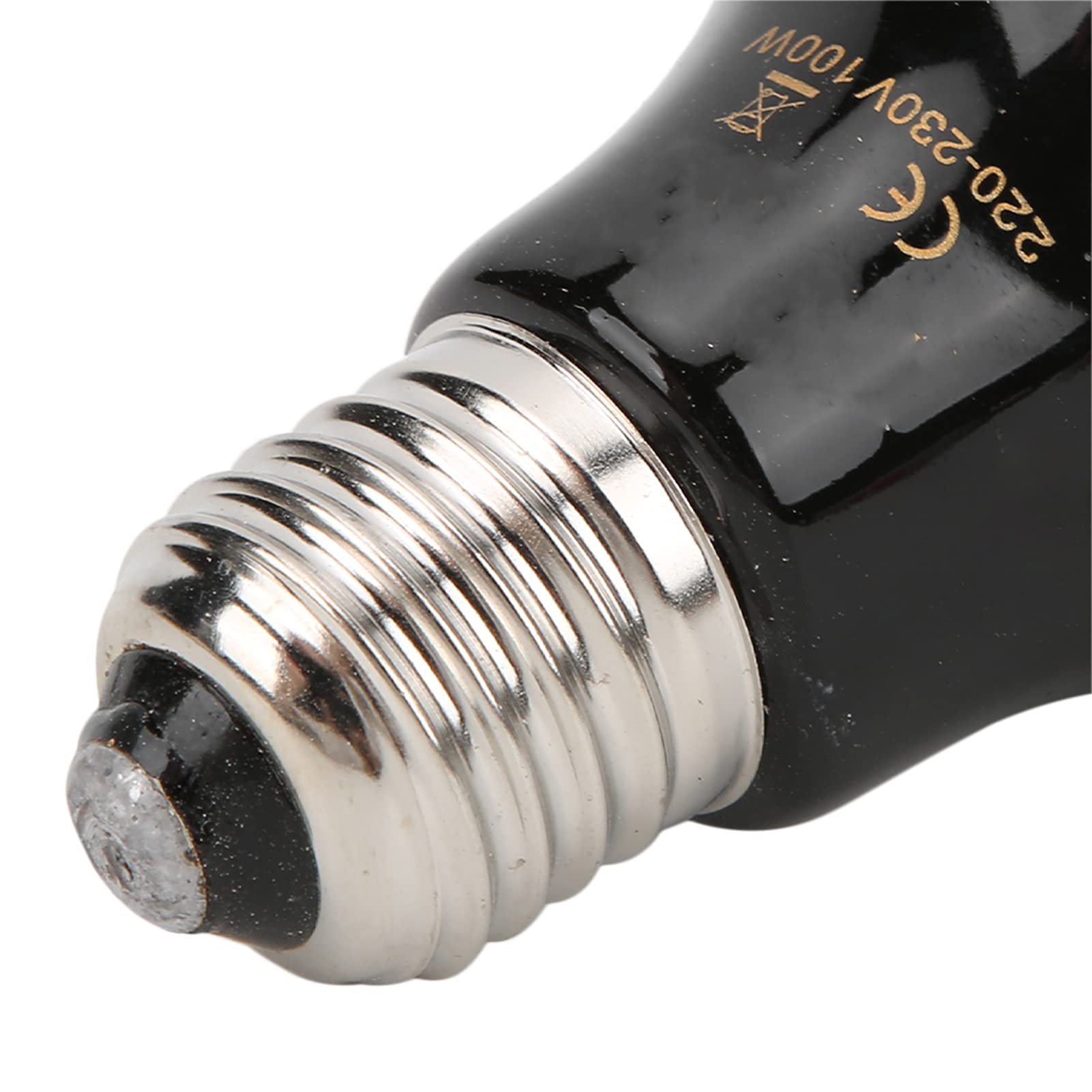 Pssopp 100W Ceramic Heat Lamp for Reptiles - Black Ceramic Heat Emitter Bulb for Turtles, Lizards, Snakes & Terrariums - Ideal for Nighttime Heating & Pet Habitat Temperature Control