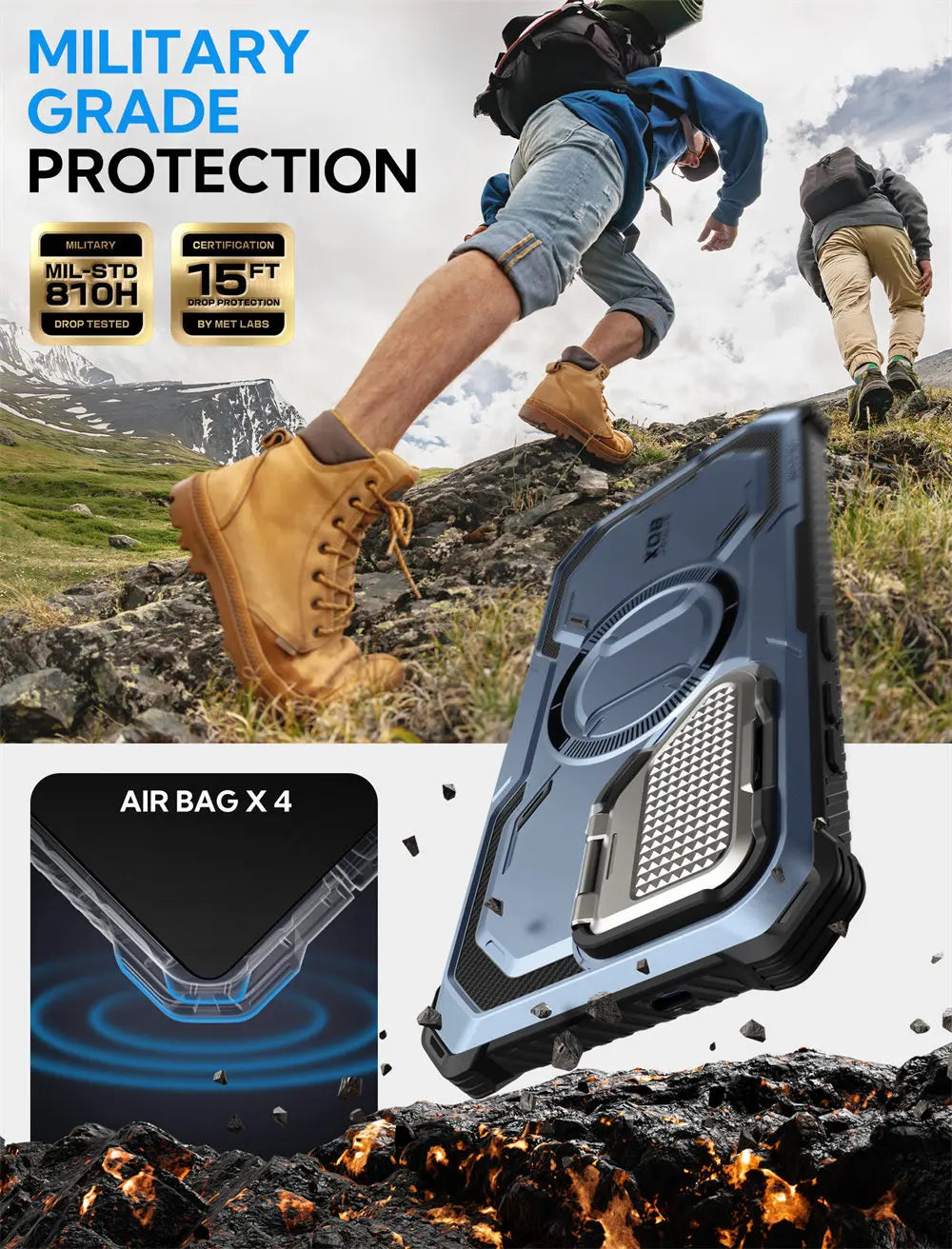 BLASON Armorbox Full Body Protective Case for Samsung Galaxy S25 - Shockproof & Drop Protection - Perfect for Outdoor, Travel & Daily Use