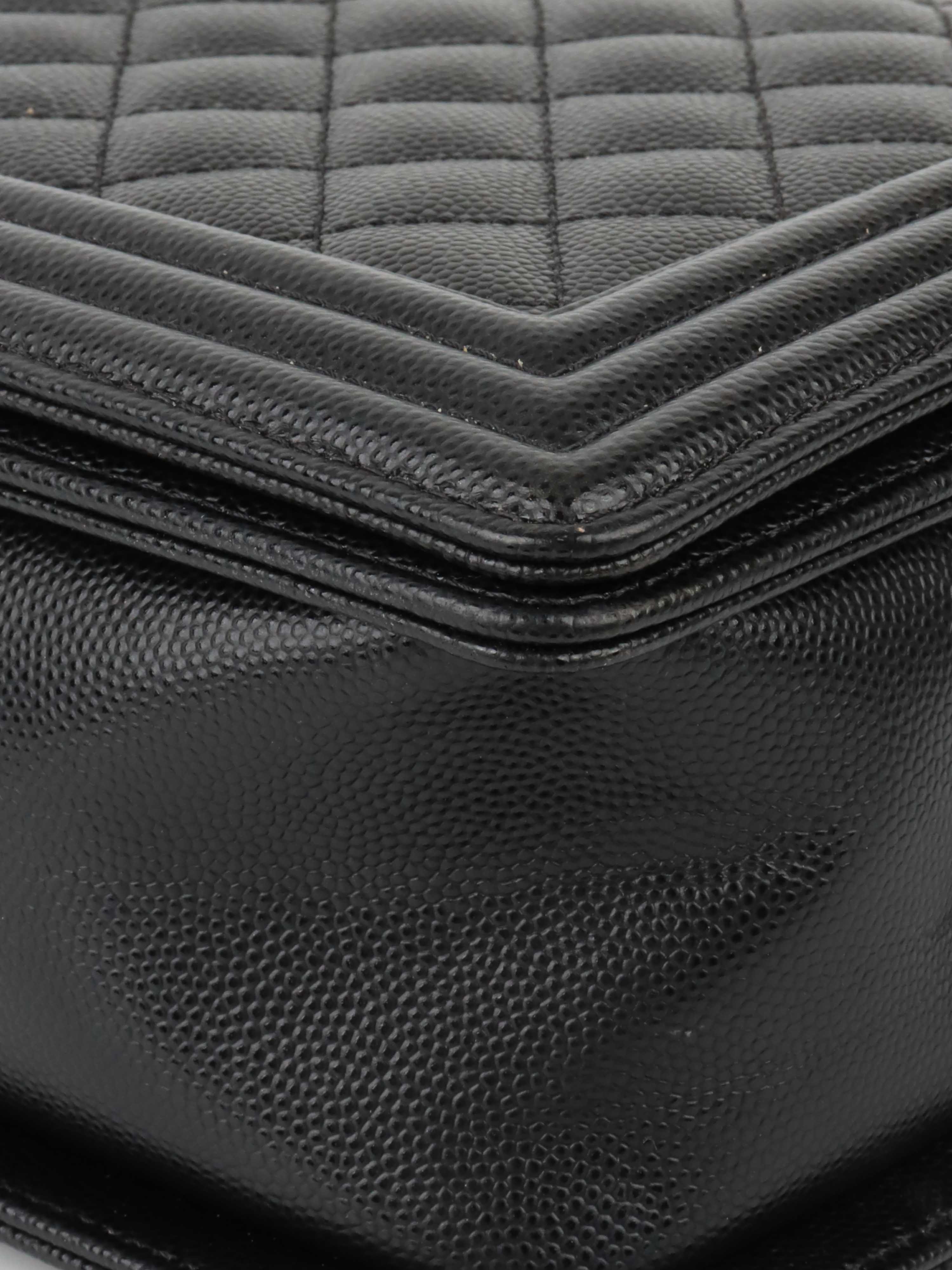 Chanel Black Old Medium Caviar Boy Bag GHW - Luxury Leather Handbag for Women, Perfect for Evening Events, Parties & Special Occasions