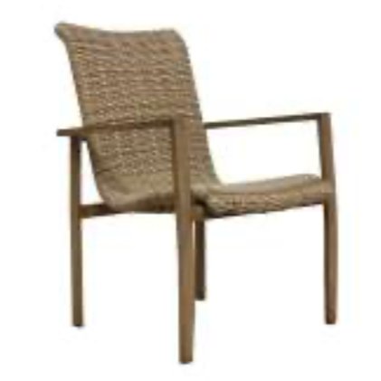 Phisco Outdoor Newport Rectangle Dining Table Set with 6 Chairs in Weathered Teak - Perfect for Patio, Garden, and Backyard Entertaining