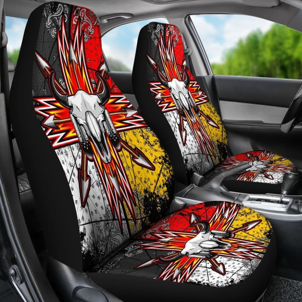 Authentic Native American Bison Arrow Car Seat Covers - Premium Protection for Trucks & SUVs - Perfect for Road Trips, Camping & Outdoor Adventures