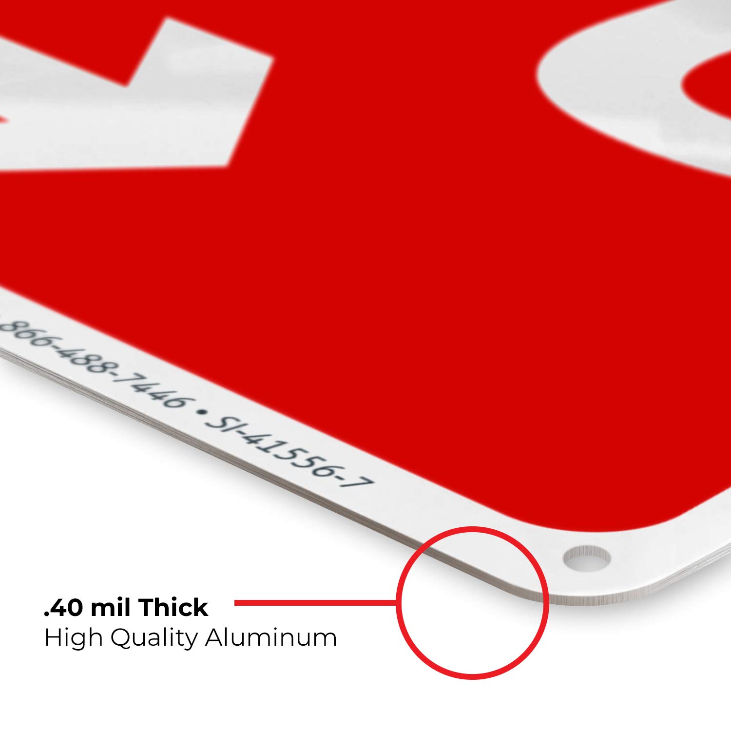 FDC Right Arrow Sign - 10x7 Inch Rust-Free Aluminum with Red Background - Fade Resistant for Indoor & Outdoor Use - Easy Mounting Made in USA - Perfect for Parking Lots, Warehouses & Construction Sites