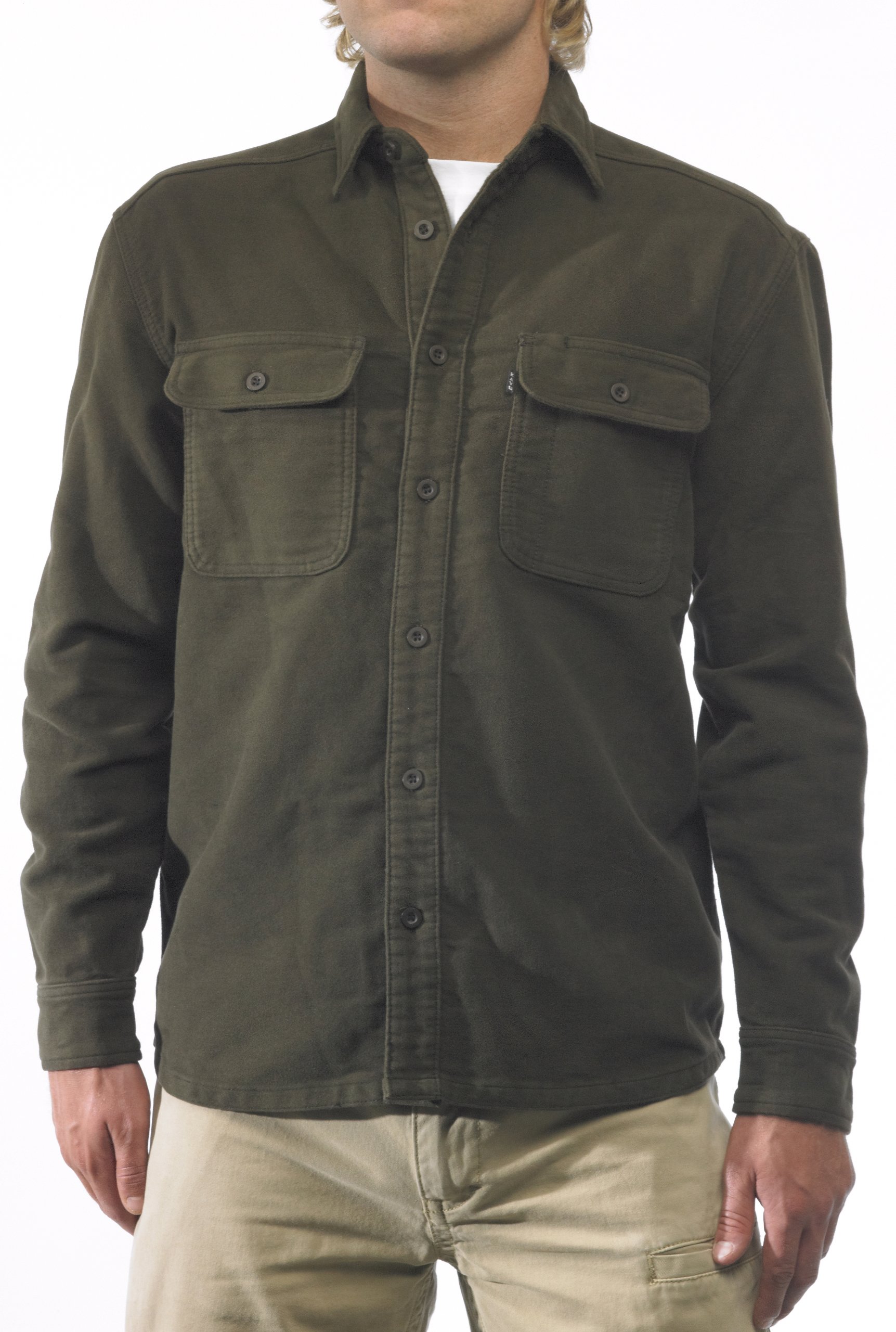 KAVU Men's Fence Post Shirt - Lightweight Quick-Dry Outdoor Button-Up Shirt for Hiking, Camping & Travel