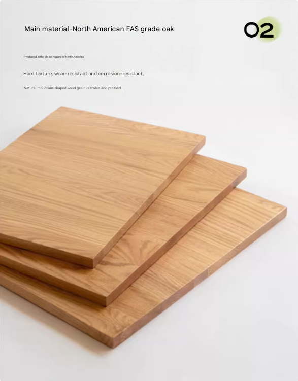 Solid Oak Wood Platform Bed - No Headboard, Cream Finish - Modern Minimalist Bedroom Furniture for Small Spaces & Loft Apartments