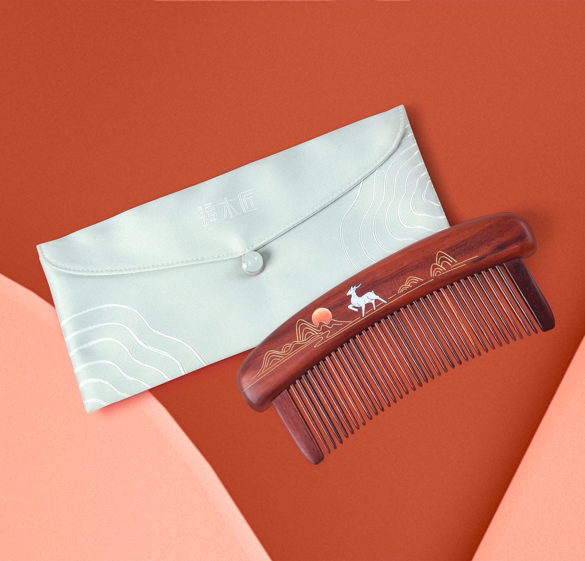 Premium Rosewood Comb for Hair Care - Natural Wooden Hairbrush for Detangling & Styling - Perfect for Daily Use, Travel & Gifts