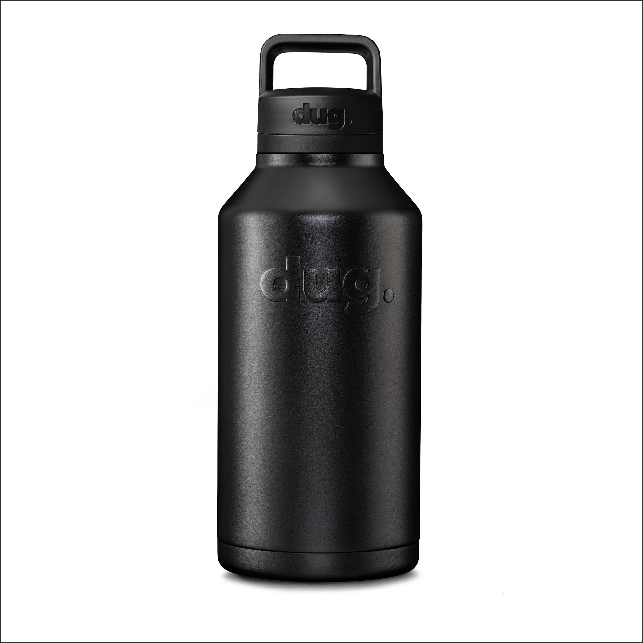 2L Insulated Stainless Steel Water Bottle - Black, Leak Proof, BPA Free - Perfect for Hiking, Gym & Outdoor Activities
