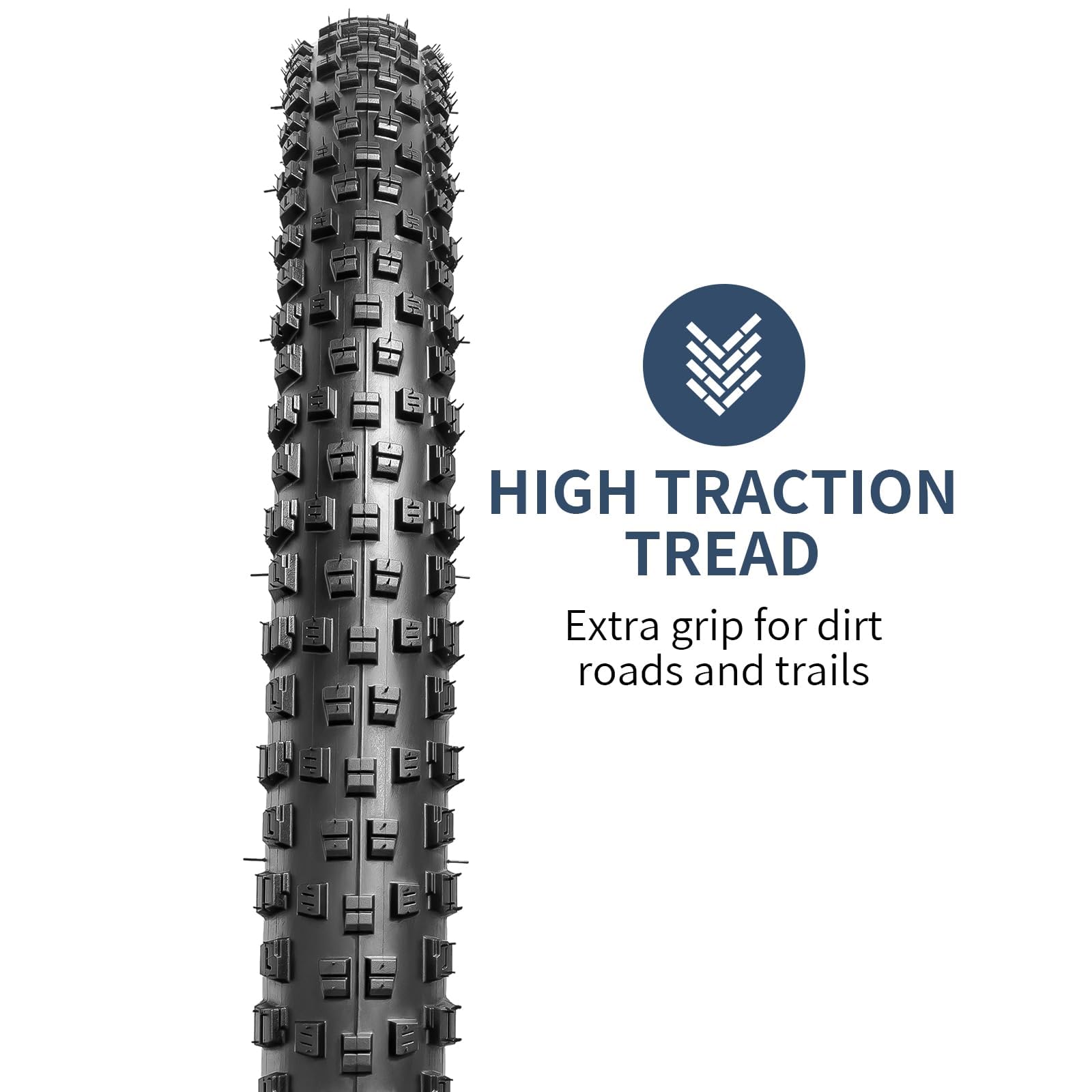 YUNSCM 26x2.35 Mountain Bike Tires - Lightweight Premium ETRTO 60-559 60TPI Nylon Anti-Puncture Tires with 26
