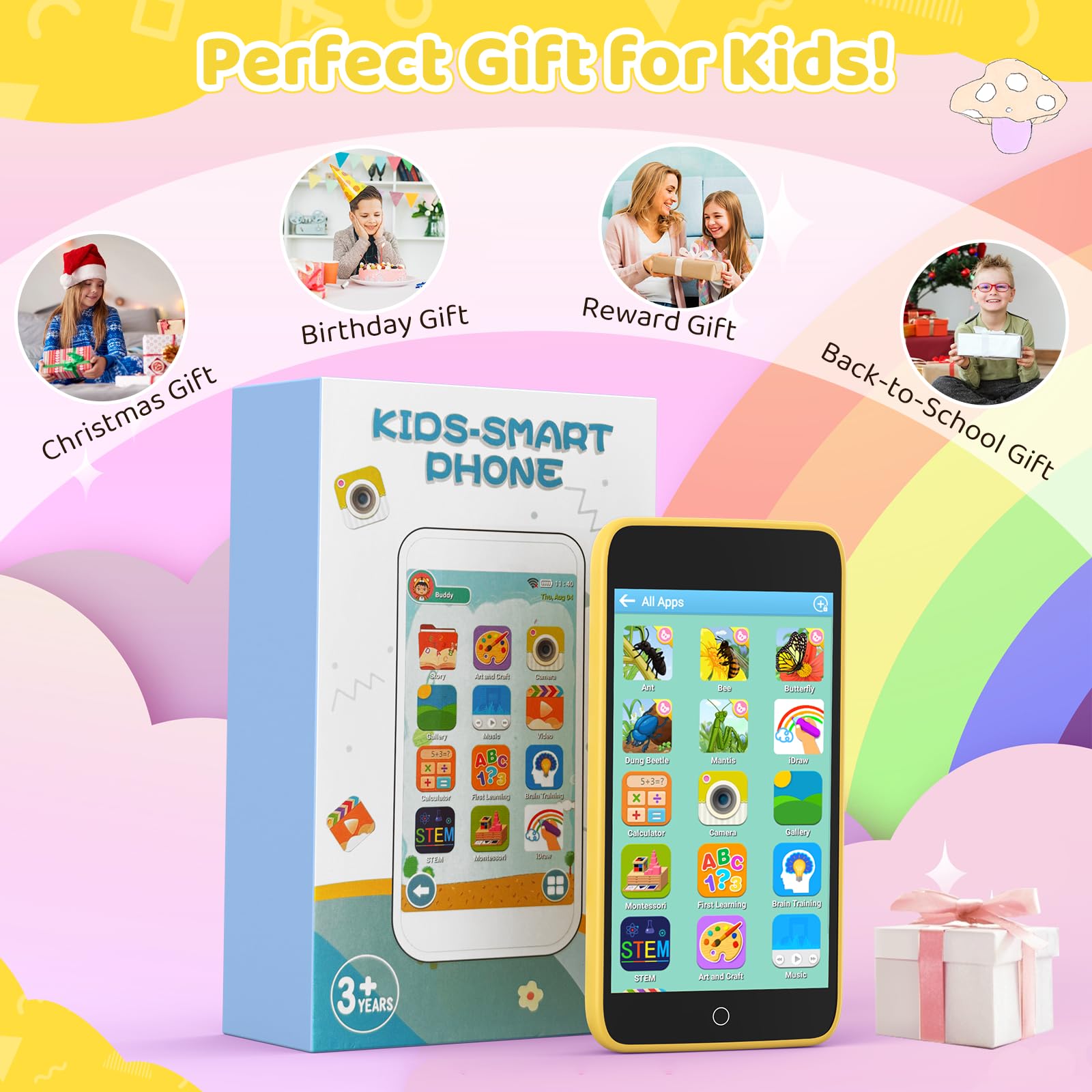 Best Kids Smart Phone Gift for Boys & Girls Ages 3-12 - 3.97