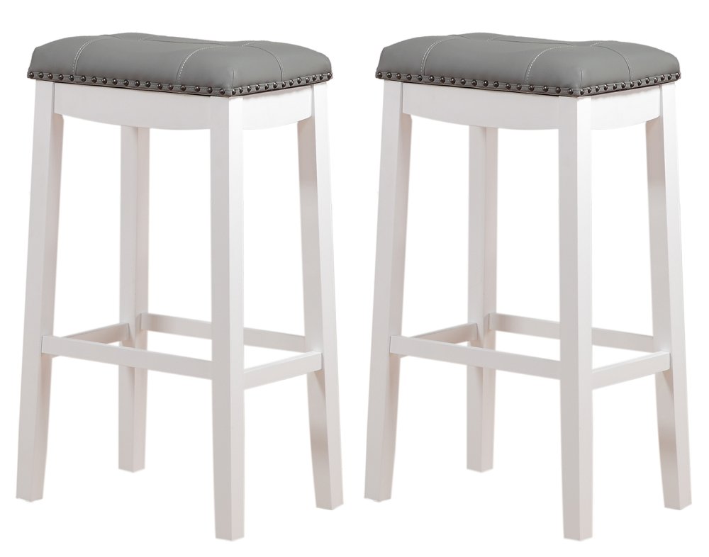 Angel Line Cambridge Padded Saddle Stool with Cushion - Set of 2, 29