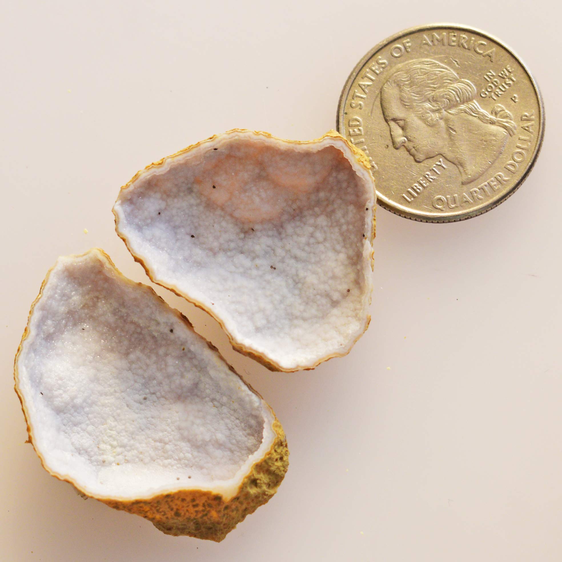 Natural Geode Druzy 2 Piece Lot Gemstone – 23 CTW, Drusy, Druzzy, Tiny Geode, Baby Tobasco, Baby Geode, Geode with Agate Druzy – Perfect for Jewelry Making, Home Decor & Crystal Healing