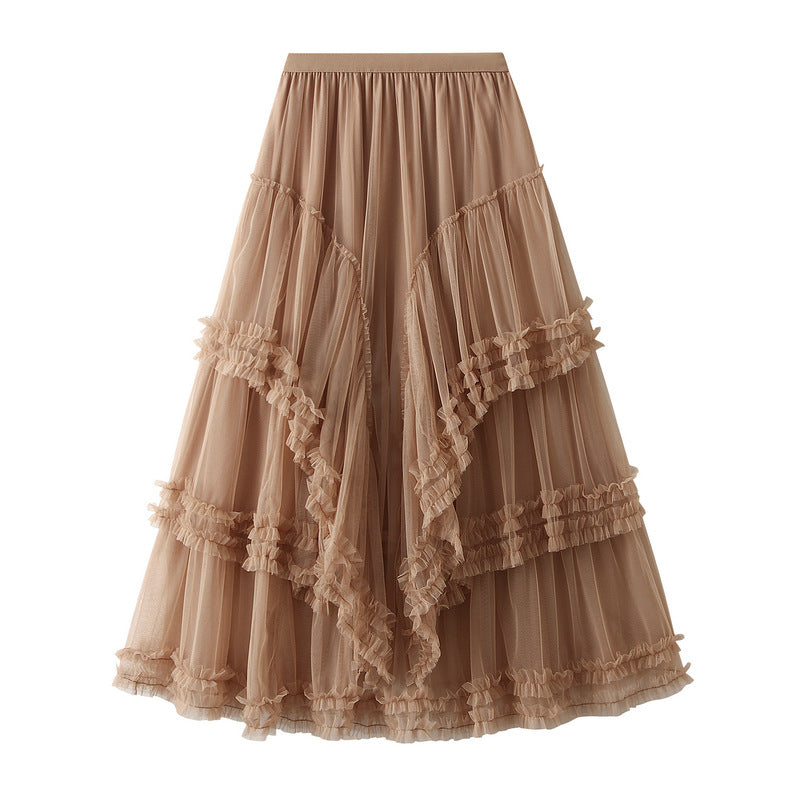 Layered Mesh Skirt for Women - Fairy Flowy Fluffy Tulle Skirt with 760 Layers | Perfect for Cosplay, Ballet, Party & Boho Fashion
