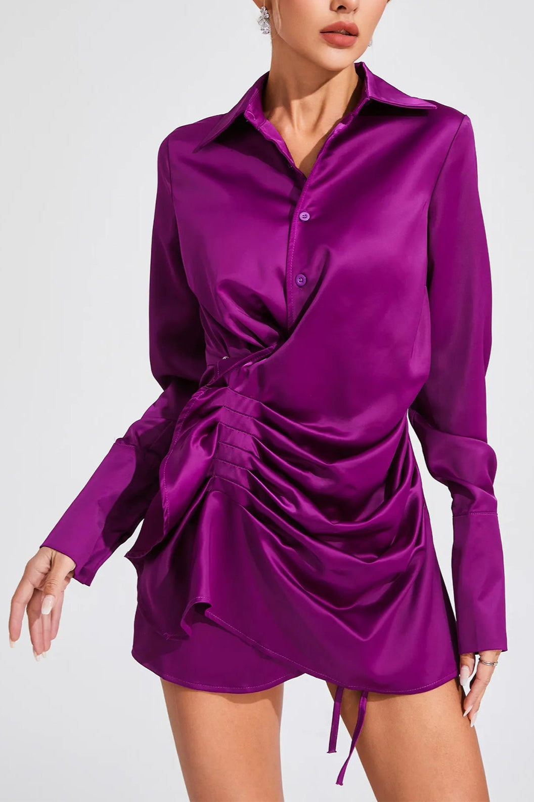 Ariana Long Sleeve Mini Dress for Women - Elegant Party & Cocktail Dress - Perfect for Date Night, Club Outfits, and Special Occasions