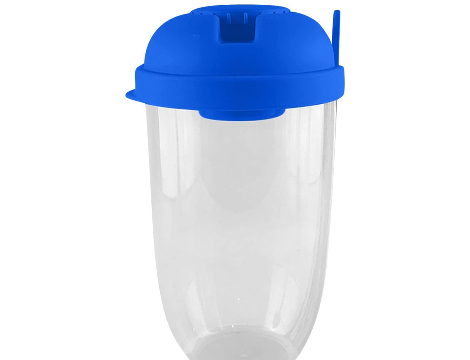 HaveFun Fresh Fruit & Vegetable Cup with Dressing Container & Fork - BPA-Free Portion Control Food Storage Container for Salads, Snacks & Meal Prep (Blue)