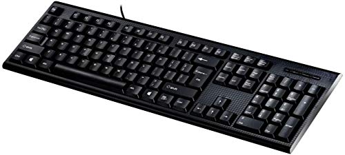 Ultra-Thin USB Wired Keyboard - Quiet Portable Computer Keyboard for Windows Laptop, PC & Notebook - Perfect for Office, Home & Gaming Use