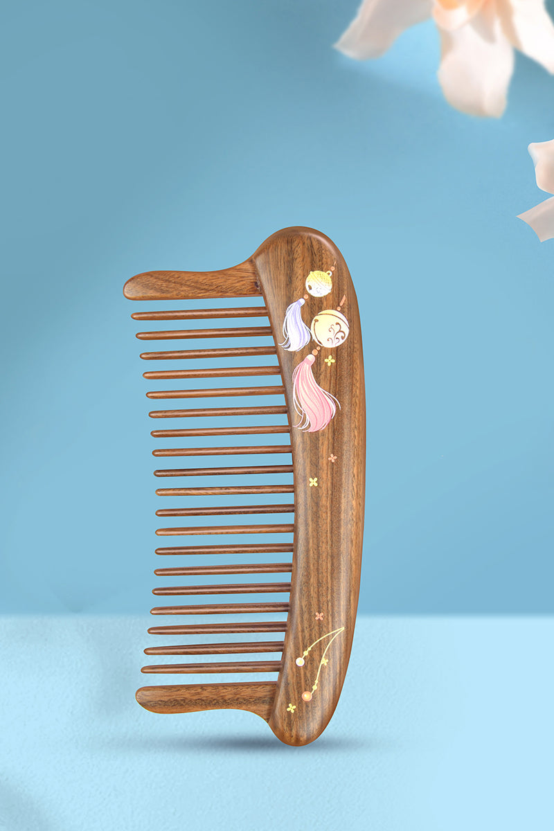 Bell Wide Tooth Comb for Detangling Wet & Dry Hair - Gentle Styling & Scalp Massage for Men, Women & Kids - Perfect for Home, Salon & Travel Use