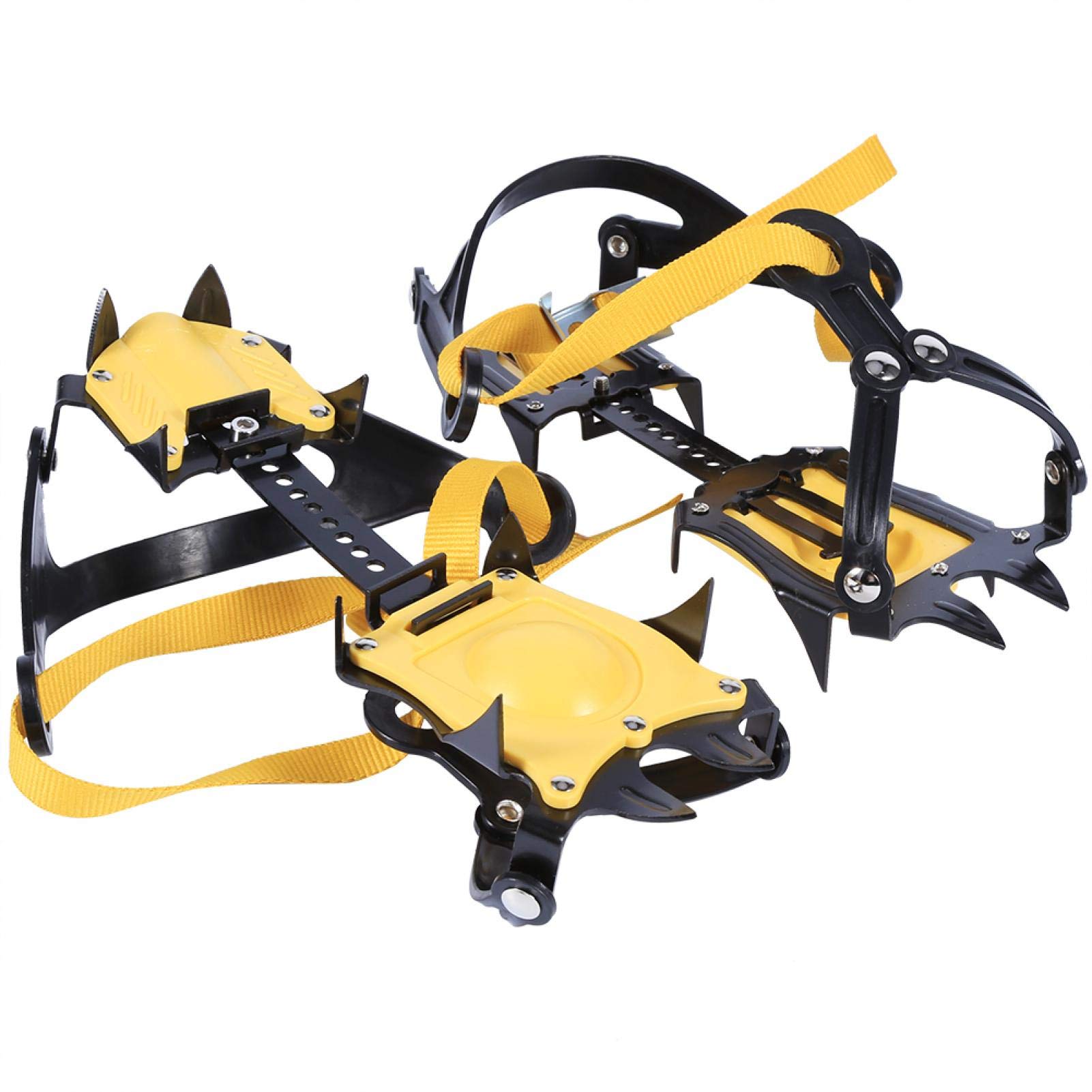 EVTSCAN 10-Tooth Ice Cleats for Hiking - Anti-Slip Crampons with Adjustable Straps for Snow, Ice & Winter Trails | Perfect for Outdoor Adventures, Mountain Climbing & Icy Sidewalks