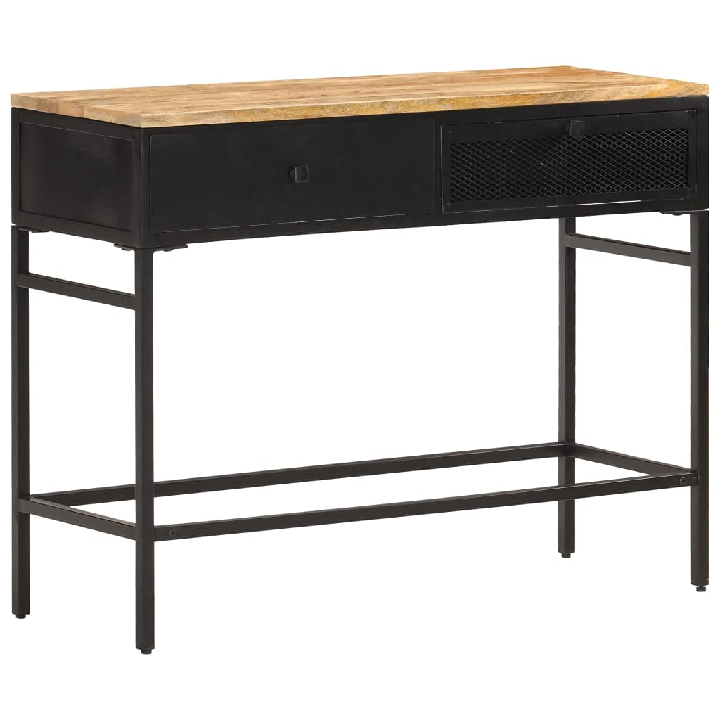 Solid Mango Wood Sideboard Storage Cabinet - 39.4