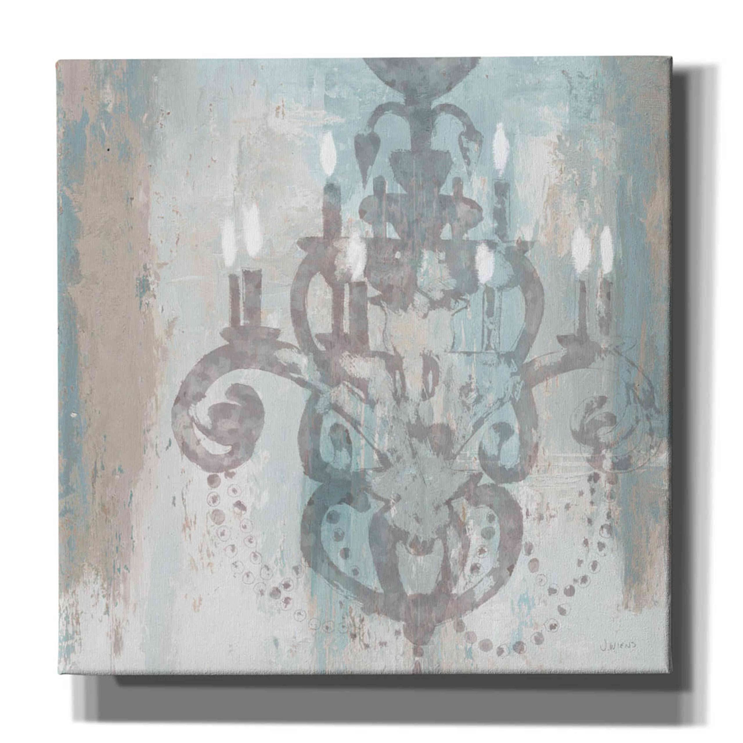 Epic Graffiti 'Candelabra Teal II' by James Wiens - 26x26 Inch Modern Canvas Wall Art for Living Room, Bedroom & Office Decor