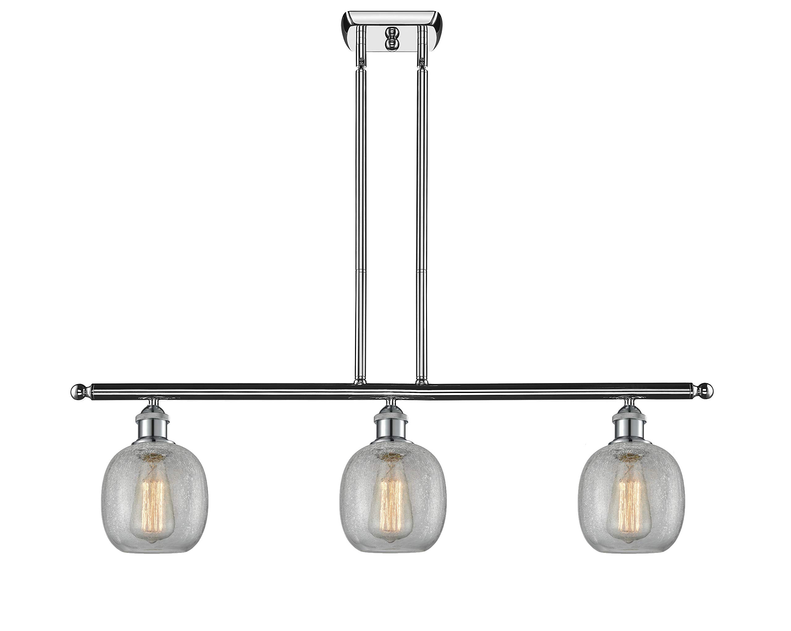 Vintage 3 Island Dimmable LED Pendant Light - Polished Chrome Finish for Kitchen, Dining Room & Bar Lighting | Energy Efficient Modern Chandelier