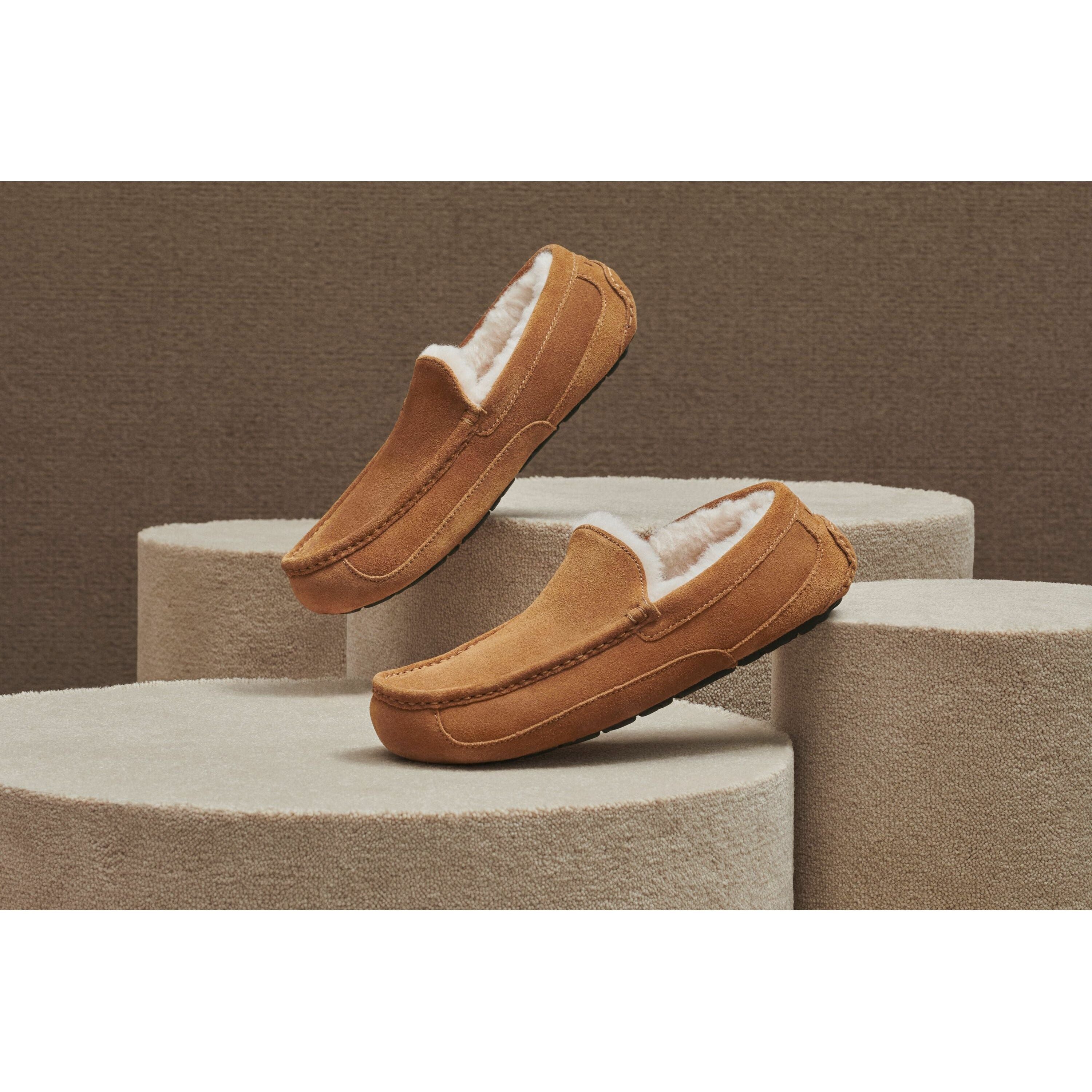 UGG Men's Ascot Slipper in Chestnut - Comfortable Indoor/Outdoor House Shoes for Relaxation & Lounge Wear