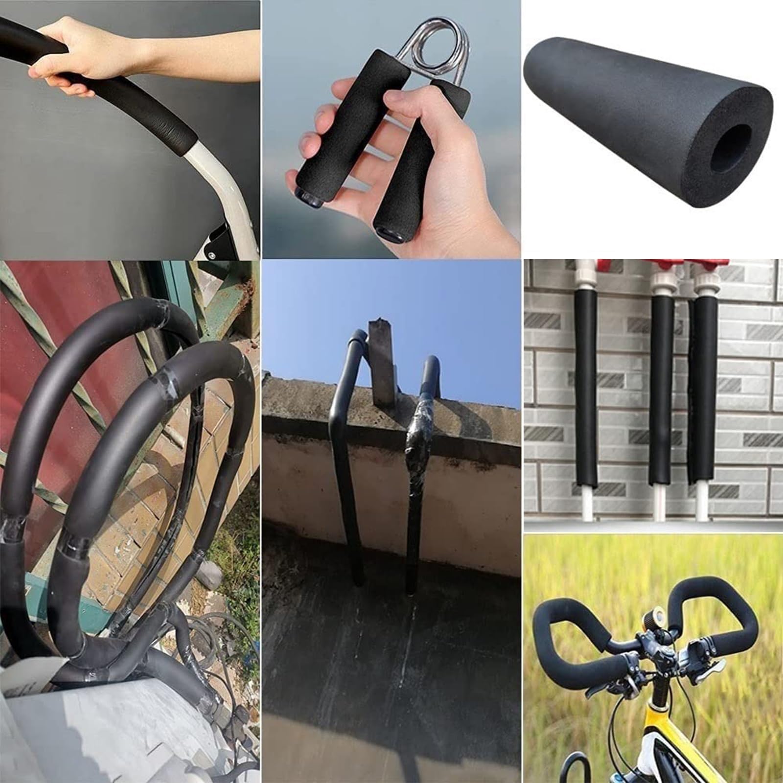 Foam Pipe Insulation Tube - Soft Multifunctional Insulating Sleeve for Water Pipes, Pool Handles & Outdoor Plumbing (Black) - Perfect for Indoor/Outdoor Pipe Protection & Energy Efficiency