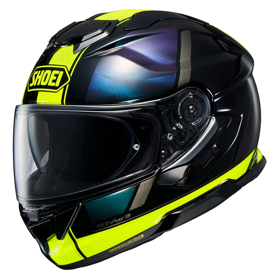 Shoei GT Air 3 Motorcycle Helmet - Black/High Visibility Matte Finish - DOT & ECE Certified for Street Riding & Commuting
