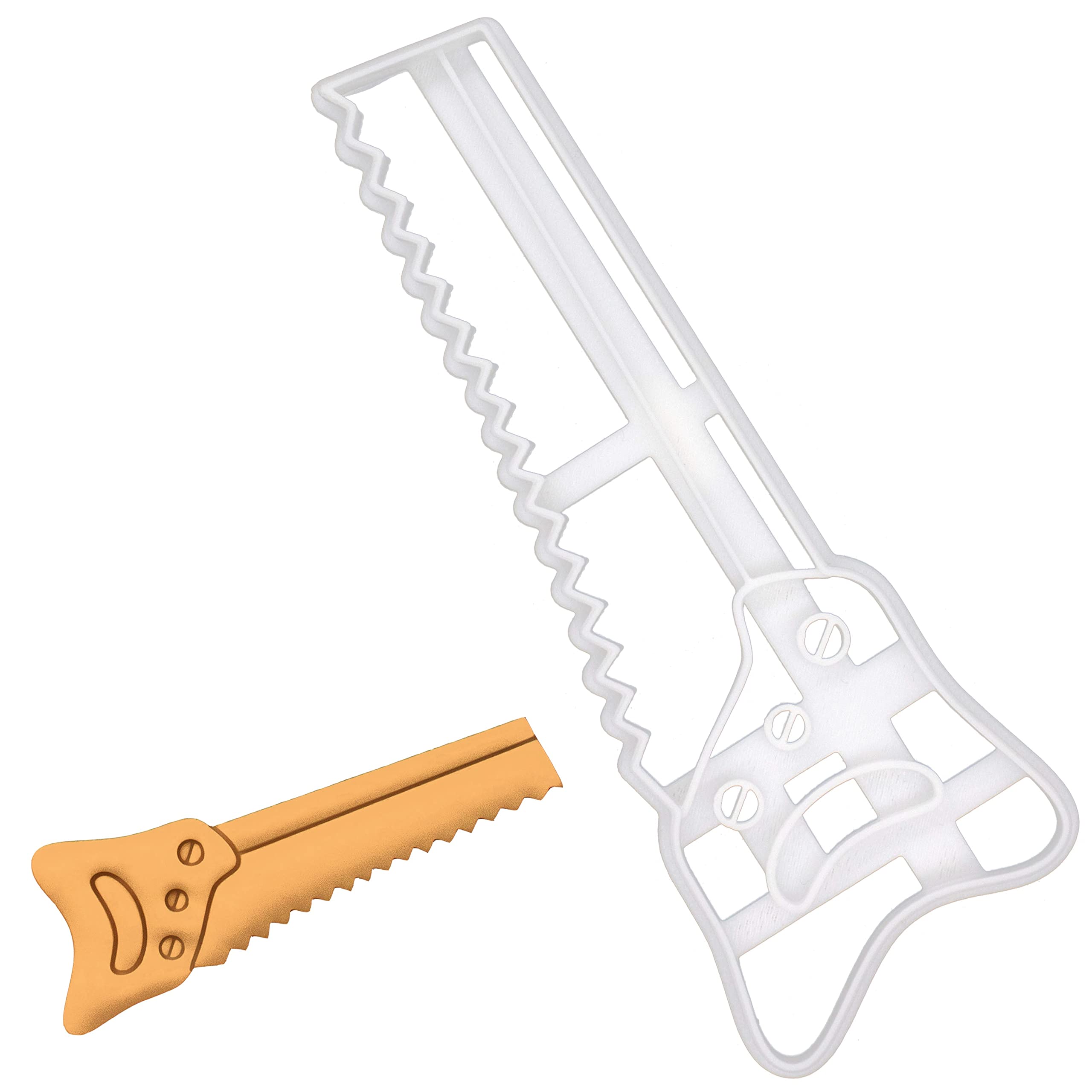 Bakerlogy Hand Saw Cookie Cutter - 1 Piece Stainless Steel Baking Tool for DIY Cookies, Gingerbread Men & Holiday Treats | Perfect for Christmas, Halloween & Baking Parties