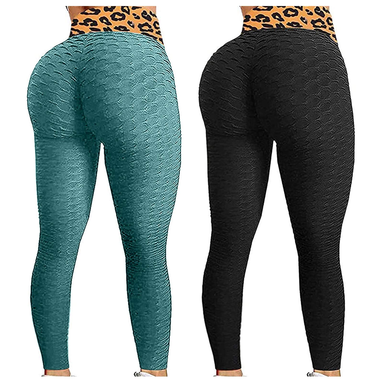 Women's Army Green Yoga Pants & Brown Fleece-Lined Leggings - High Waisted Workout Pants, Flare Jeans for Yoga, Running & Winter Outfits