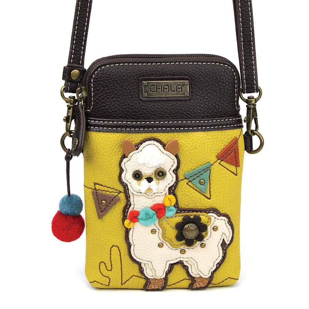 Chala Handbags Llama Print Cellphone Crossbody Bag for Women - Cute Animal Purse for Phone & Essentials - Perfect for Travel, Shopping & Everyday Use
