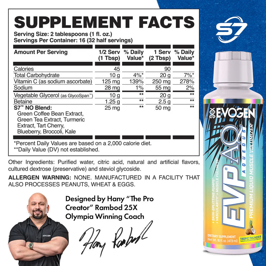 Evogen EVP AQ 473ml (16oz) - Premium Water-Based Personal Lubricant for Enhanced Intimacy & Comfort - Ideal for Couples, Sensitive Skin & Everyday Use