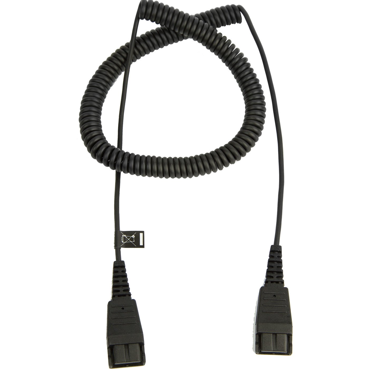 Jabra Coiled Headset Extension Cable (8730-009) - 3.5mm Audio Extension Cord for Office, Call Center & Home Use - Durable Tangle-Free Design