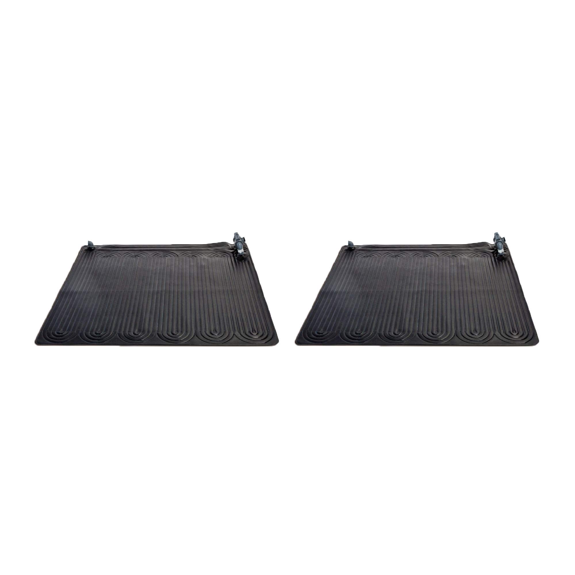 Intex 47x47 Inch Solar Pool Heater Mat - 2 Pack for 8,000 Gallon Above Ground Pools with Hose Attachment & Bypass Valve - Energy Efficient Heating Solution for Summer Backyard Swimming