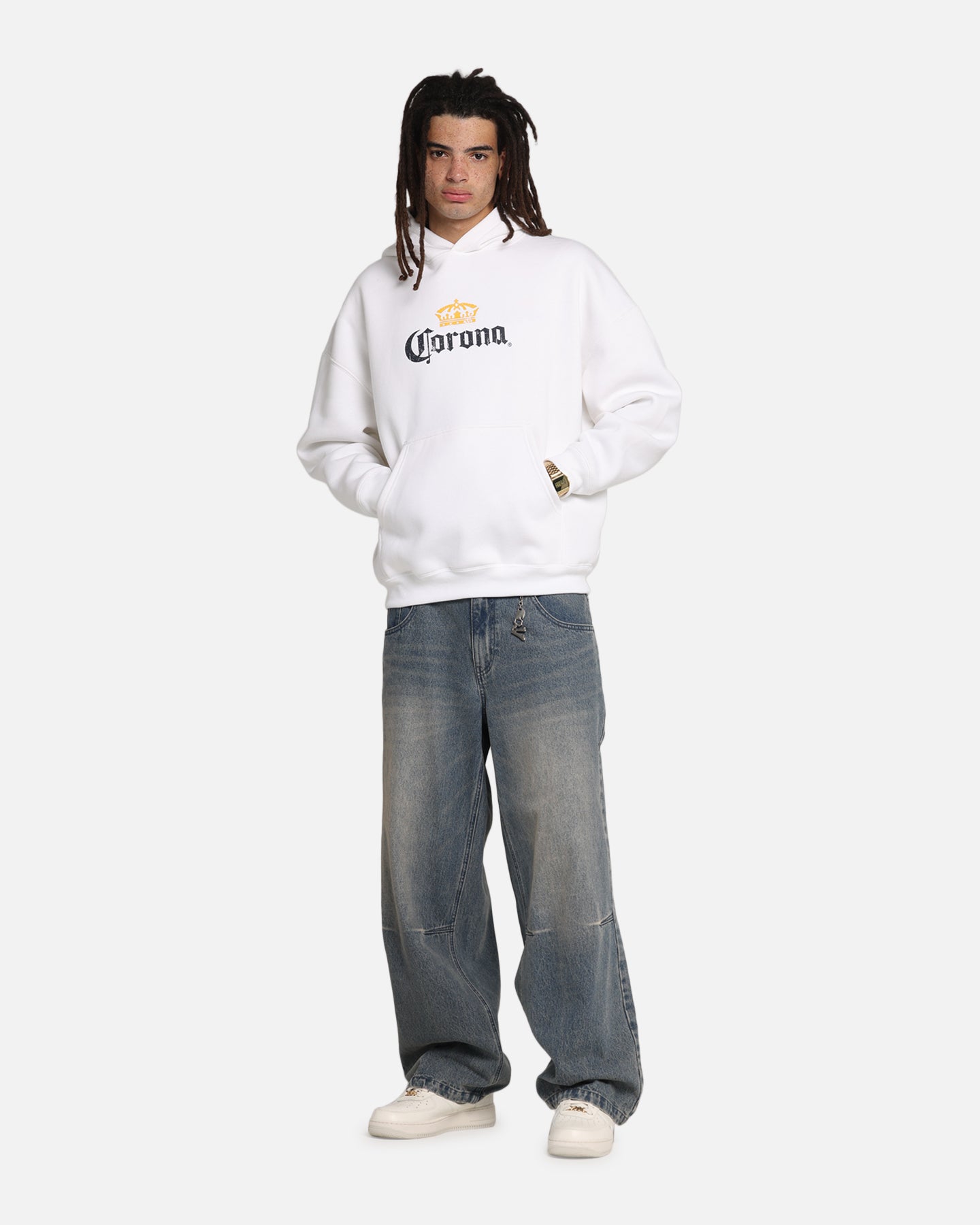 73 Studio Corona Premium Hoodie White - Soft & Comfortable Pullover Hooded Sweatshirt for Men & Women | Perfect for Casual Wear, Gym, Outdoor Activities & Street Style Fashion
